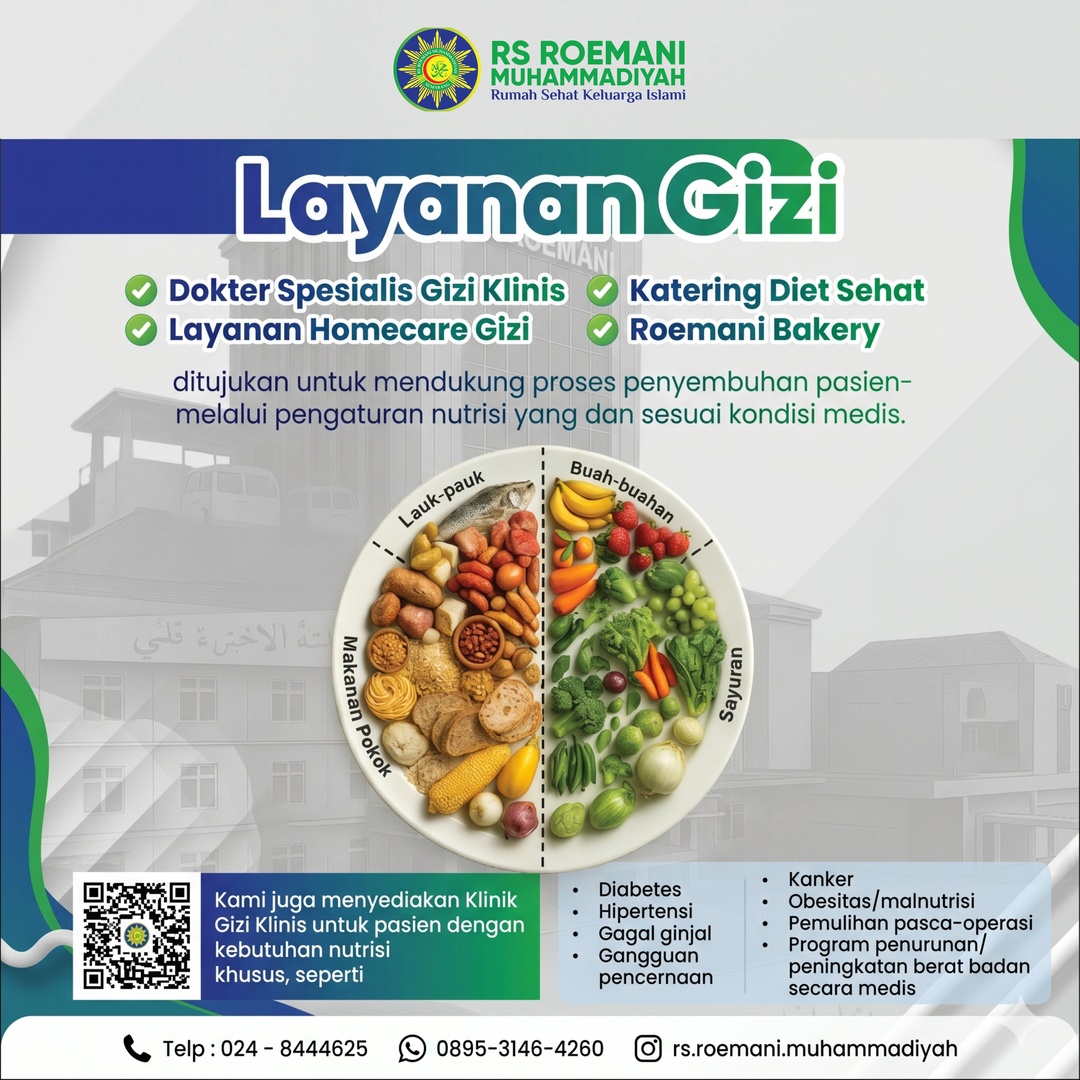 Layanan Gizi RS Roemani Semarang | Spesialis Gizi Klinis & Konsultasi Ahli Gizi
